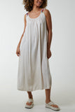 Crochet Sleeve Scoop Neck Midi Dress For Women  - Dropwear