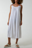Crochet Sleeve Scoop Neck Midi Dress For Women  - Dropwear