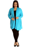 Plus Size Lace Back Open Pleated Cardigan For Women  - Dropwear