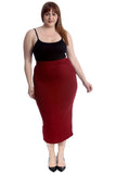 Teal Plus Size Plain Long Ladies Stretch Maxi Skirt For Women 14 - Dropwear