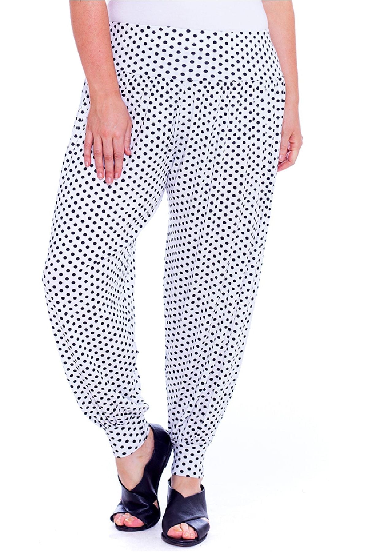Plus Size Polka Dot Print Harem Trouser For Women  - Dropwear