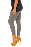Purple Plus Size Plain Long Leggings For Women 16-18 - Dropwear