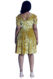 Grey Plus Size Skater Style Velvet Cross Back Dress For Women 26-28 - Dropwear