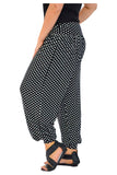 Polka Dot Print Harem Trouser For Women  - Dropwear