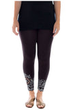 Royal Blue Sequin Scallop Beaded Flower Petal Leggings For Women 12-14 - Dropwear