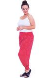 Polka Dot Print Harem Trouser For Women  - Dropwear