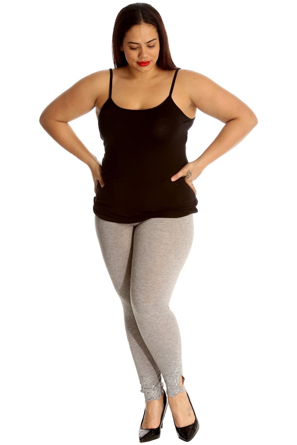 Sequin Stretch Leggings For Women  - Dropwear