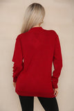 Black V Neck Cable Knitted Jumper For Women 22 - Dropwear