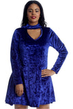 Plus Size Plain Velvet Swing Top For Women  - Dropwear