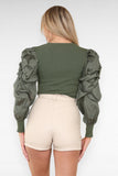 PU Faux Leather Belted Wet Look Shorts With Strap For Women  - Dropwear