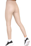 PU Fleece Line High Waisted Wet Look Faux Leather Legging For Women  - Dropwear