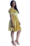 Grey Plus Size Skater Style Velvet Cross Back Dress For Women 20 - Dropwear