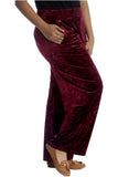 Velour Velvet Wide Flared Leg Pocket Palazzo For Women  - Dropwear