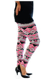 Neon Aztec Plus Size Neon Aztec Leggings For Women 16-18 - Dropwear