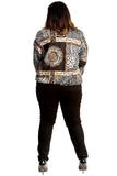Black Plus Size Baroque Paisley Print Bomber Jacket For Women 20 - Dropwear