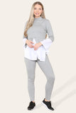 Ribbed Lounge Wear Flared Shirt and Leggings Co-Ord Set For Women  - Dropwear