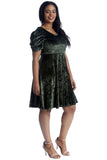 Pink Plus Size Skater Style Velvet Cross Back Dress For Women 16 - Dropwear