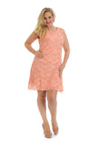 Mint Floral Lace Sequin Ladies Sleeveless Party Dress For Women 20-22 - Dropwear