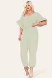 Ruffle Sleeves Frill Tie Jumpsuit For Women  - Dropwear
