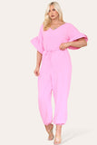 Ruffle Sleeves Frill Tie Jumpsuit For Women  - Dropwear