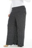 Black Spot Plus Size Black Spot Print Palazzo Trouser For Women 20-22 - Dropwear