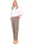Blue Half Elasticated Pocket Trouser - Blue, Taupe, White For Women 8 - Dropwear