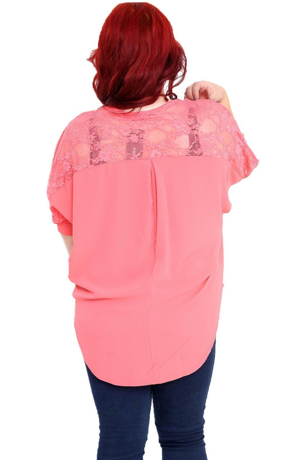 Floral Lace Batwing Crepe Top For Women  - Dropwear