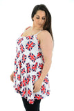 Union Jack Flag Print Swing Top For Women  - Dropwear