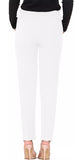 Blue Half Elasticated Pocket Trouser - Blue, Taupe, White For Women 12 - Dropwear