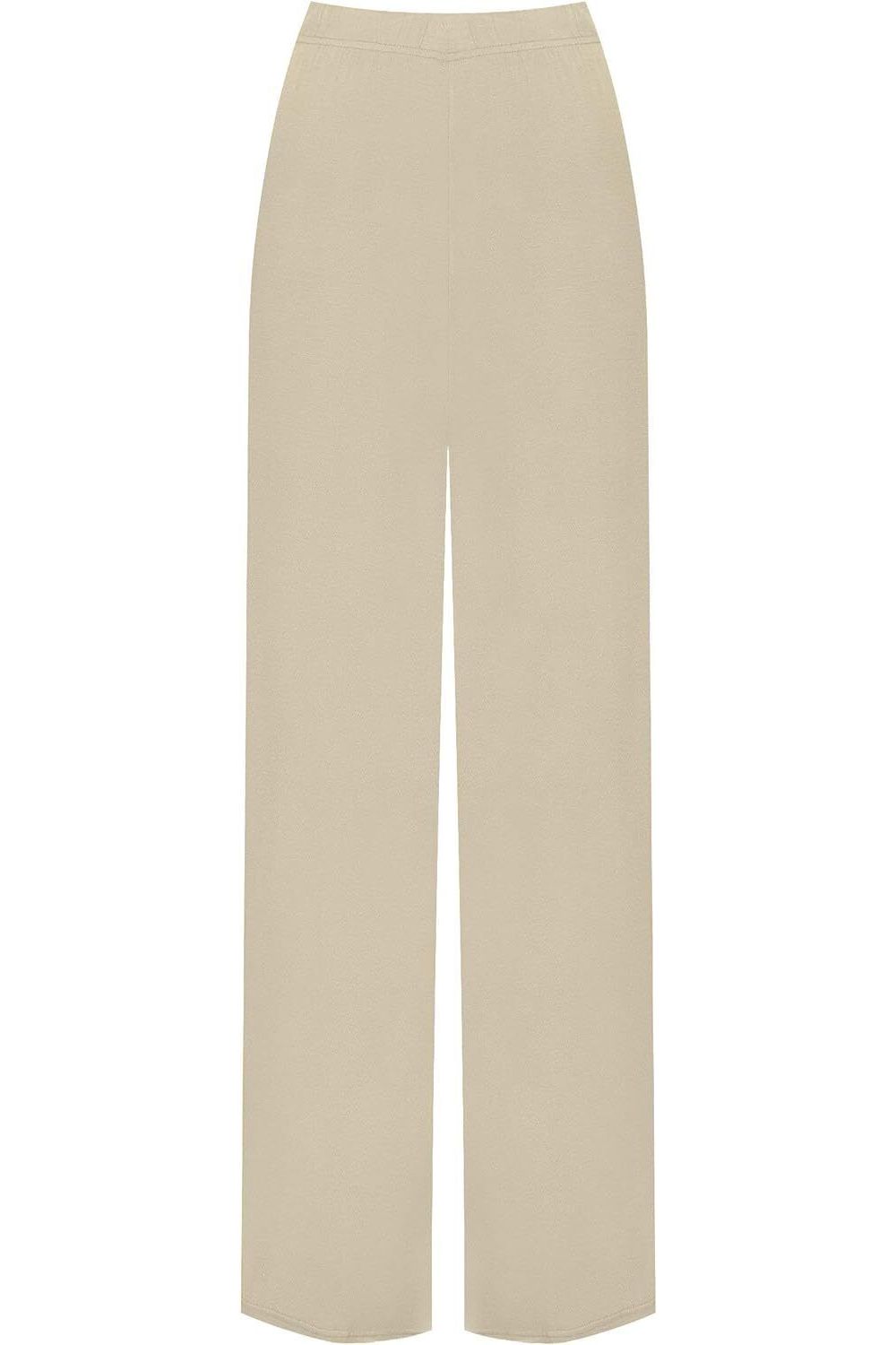 Red Wide Leg Flared Plain Palazzo Trouser For Women 12-14 - Dropwear