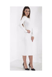Bodycon Stretch Plain Midi Dress For Women  - Dropwear
