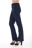 Black Plus Size Bootleg Ribbed Trouser For Women 24 - Dropwear