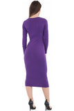 Nude Plus Size Bodycon Stretch Plain Midi Dress For Women 20-22 - Dropwear