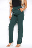 Black Half Elasticated Pocket Trouser - Black, Dark Green, Stone For Women 10 - Dropwear