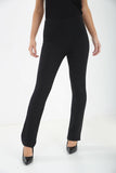 Black Straight Leg Stretch Ribbed Trouser For Women 8-10 - Dropwear