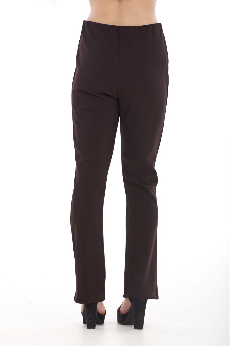Black Plus Size Bootleg Ribbed Trouser For Women 22 - Dropwear