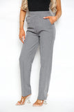 Brown Half Elasticated Pocket Trouser - Brown, Grey, Light Blue For Women 12 - Dropwear