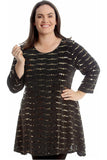 Silver Lurex Sparkle Sequin Flared Swing Dress For Women 22-24 - Dropwear