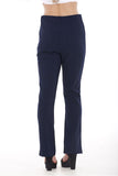 Black Plus Size Bootleg Ribbed Trouser For Women 26 - Dropwear