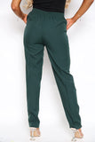 Black Half Elasticated Pocket Trouser - Black, Dark Green, Stone For Women 12 - Dropwear