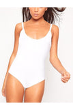 BASICS Solid Scoop Neck Bodysuit For Women  - Dropwear