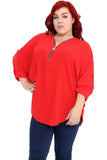 Coral Floral Lace Batwing Crepe Top For Women 12-14 - Dropwear