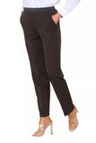 Brown Half Elasticated Pocket Trouser - Brown, Grey, Light Blue For Women 8 - Dropwear