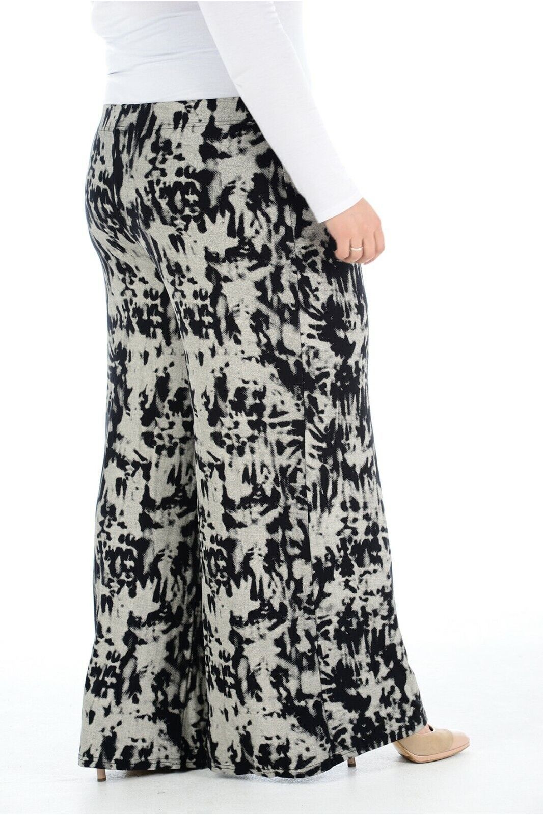 Tie Dye Plus Size Tie Dye Print Palazzo Trouser For Women 24-26 - Dropwear