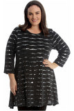 Silver Lurex Sparkle Sequin Flared Swing Dress For Women 18 - Dropwear