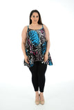 Abstract Animal Paisley Print Vest Top For Women  - Dropwear