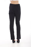 Black Plus Size Bootleg Ribbed Trouser For Women 18 - Dropwear