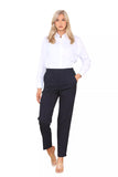 Black Half Elasticated Pocket Trouser - Black, Dark Green, Stone For Women 8 - Dropwear