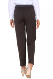 Brown Half Elasticated Pocket Trouser - Brown, Grey, Light Blue For Women 10 - Dropwear