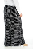 Black Spot Plus Size Black Spot Print Palazzo Trouser For Women 24-26 - Dropwear